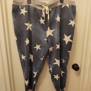 Cropped Knit Pant - Star Print